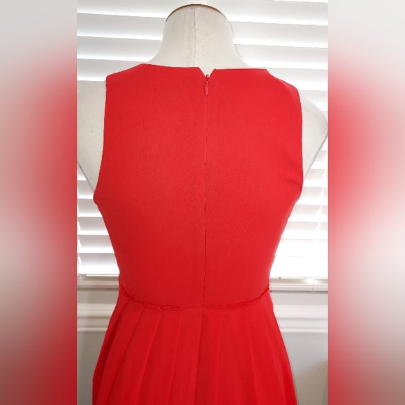 Ann Taylor Petite Bright Orange Sleeveless Fitted Dress NWT - Picture 6 of 9